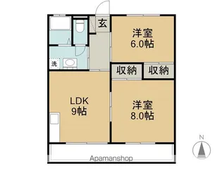 シティーハイツグリーンパーク【201号室】の間取り