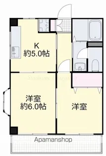 フローリス横井【3階】の間取り