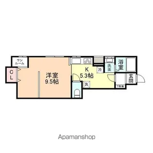 メゾン・デュオ絆A【102号室】の間取り
