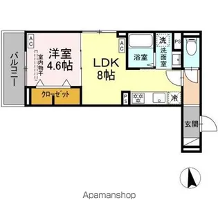 セレスティア亀有【2階】の間取り