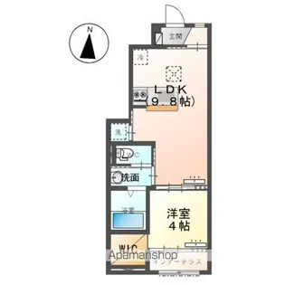 ベルソール【1階】の間取り