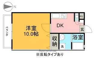 ウィングヴィラ枝野C棟【103号室】の間取り