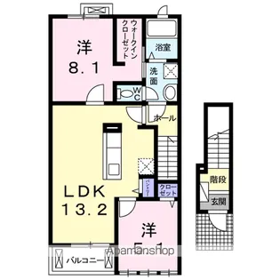 ベル ソレイユ Ⅱ【2階】の間取り