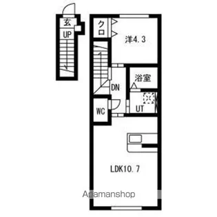 グランシード永盛【203号室】の間取り