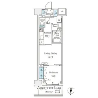 フロンティアレジデンス錦糸公園【4階】の間取り