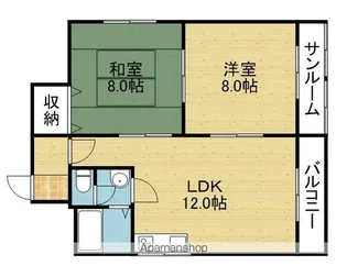 クオリティパレスセジュール【4階】の間取り