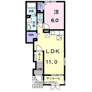 メゾンアルモニーⅢ【1階】の間取り