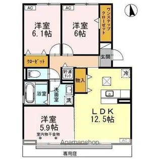 ピーノ・パルフェ【1階】の間取り