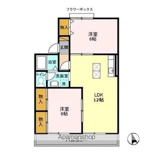 カーサみつわ台 G【103号室】の間取り