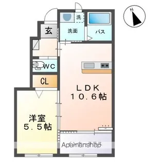 オネット【101号室】の間取り
