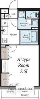 CHAMPVALLON千人町【1階】の間取り