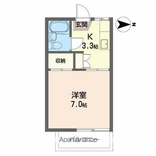ヴィラあさひ【202号室】の間取り