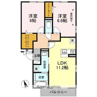 アンクレージュせんげん台【3階】の間取り