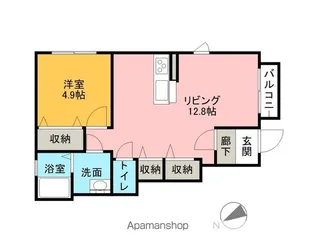 ガードヴァレイ万田Ⅰ Ⅱ【Ⅰ101号室】の間取り