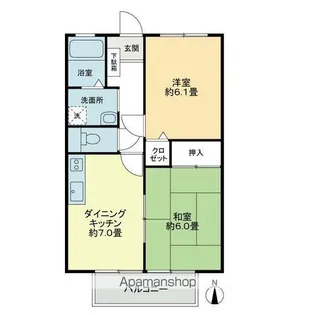 フォブール中津【1階】の間取り