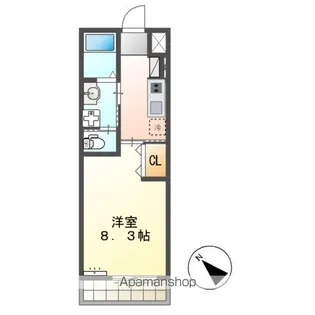 ディアコート織戸【2階】の間取り
