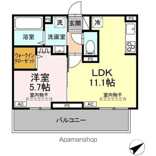 セレスティア天神【3階】の間取り