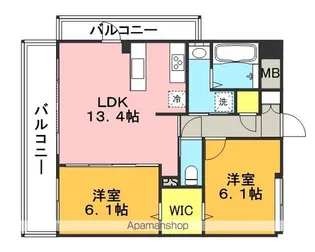 Aqualia千早【716号室】の間取り