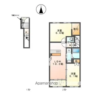 仮)弥富市平島町アパート【2階】の間取り