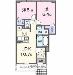 アルコ・イリス【1階】の間取り