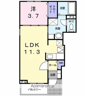 グレース オーキッド・S B棟【1階】の間取り