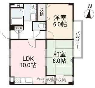 フォブール屋島東【2階】の間取り