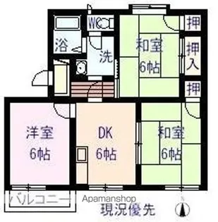 ハイライズ羽原【201号室】の間取り
