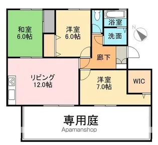 住吉ヴィレッジB棟【102号室】の間取り