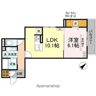 D’BLESS中野島【1階】の間取り