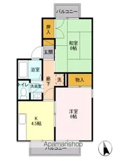 セジュール千木良 E【2階】の間取り