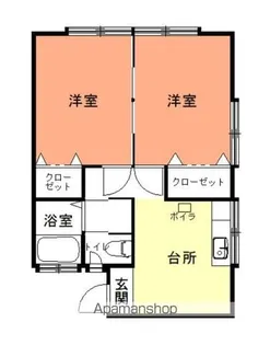 コーポラスいちい【105号室】の間取り