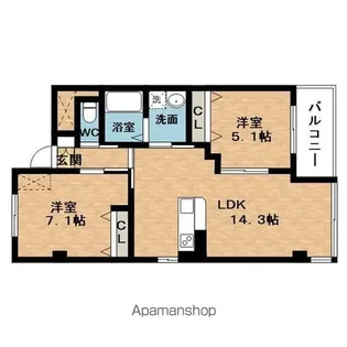 COURT M’S【2階】の間取り
