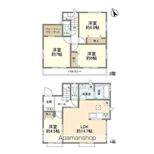 埼玉県春日部市備後東6丁目【一戸建】の間取り