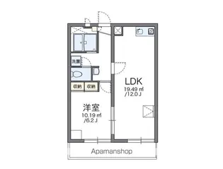 レオパレスレークイエ【3階】の間取り