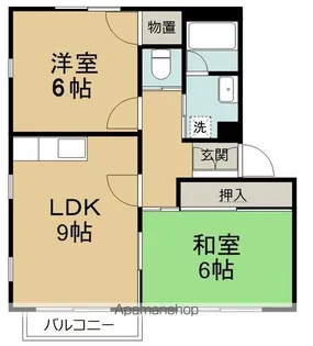 サンフォレスト上杉【A-102号室】の間取り
