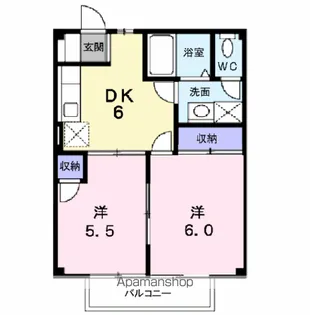 SEVENTYSEVEN FⅡ【2階】の間取り