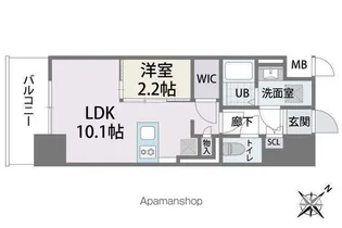 ラクラス博多II【7階】の間取り