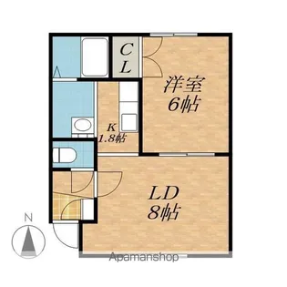 ハイツTOMO【2階】の間取り
