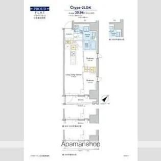 プラウドフラット日本橋馬喰町【2階】の間取り