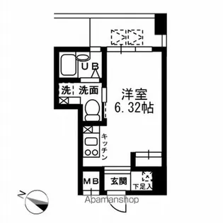 レジディア三越前【4階】の間取り
