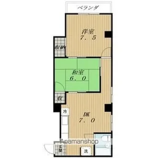 コーポ鏡島【3C号室】の間取り