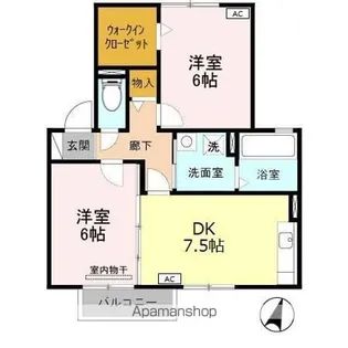 リバティ ヒルズ【2階】の間取り