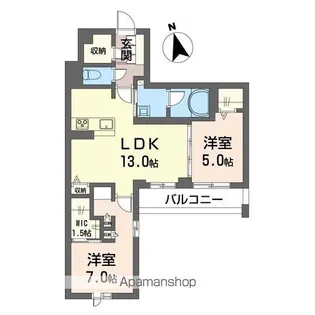 ラ・ファミーユ【302号室】の間取り