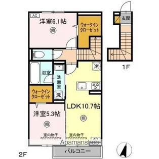 グランツィーモ【2階】の間取り