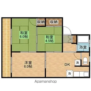コーポさつきC【203号室】の間取り