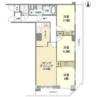 アプリーレ日吉本町【5階】の間取り