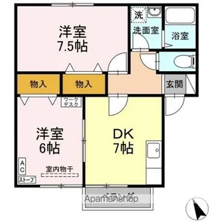 セジュール陽 AB【1階】の間取り
