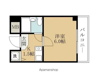 サンマンション加守【206号室】の間取り