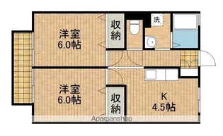 竹富ハイツ【2階】の間取り