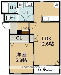 ラピスコートⅡ【204号室】の間取り